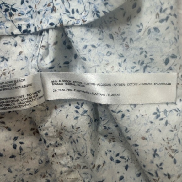 Denim & Flower Blue and White Floral Long Sleeve Button Down Shirt. Size XL - Picture 8 of 9